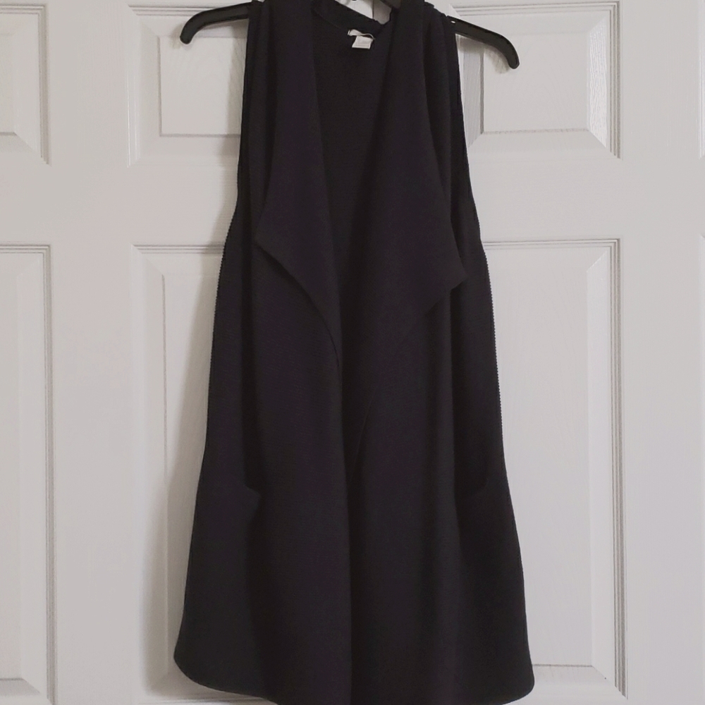 H&M Long Drapey Sleeveless Open Sweater Size XS/S
